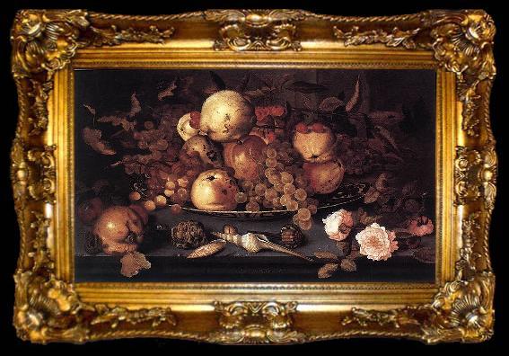 framed  Balthasar van der Ast Still life with Dish of Fruit, ta009-2
